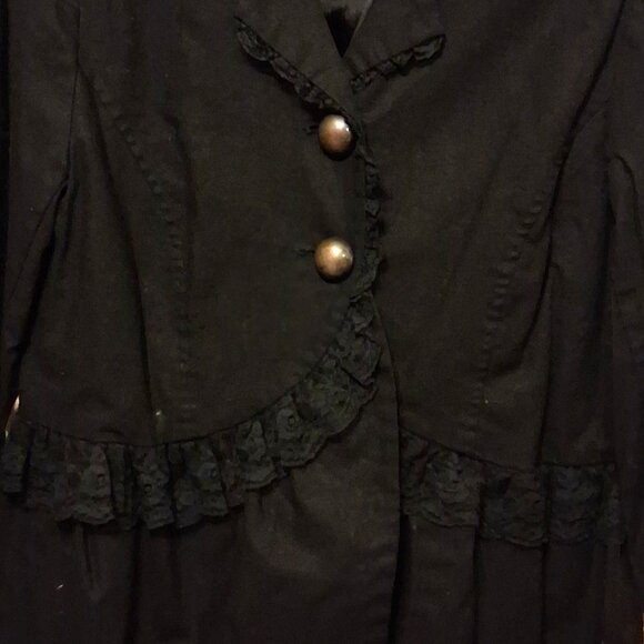 NWOT mac & jac Women’s Chic Black Lined Lace Blazer Lightweight Jacket Size 6 - Picture 10 of 13